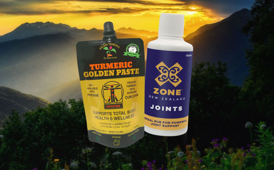 Turmeric Golden Paste and X-ZONE Joints Rub bundle for natural joint pain relief and inflammation