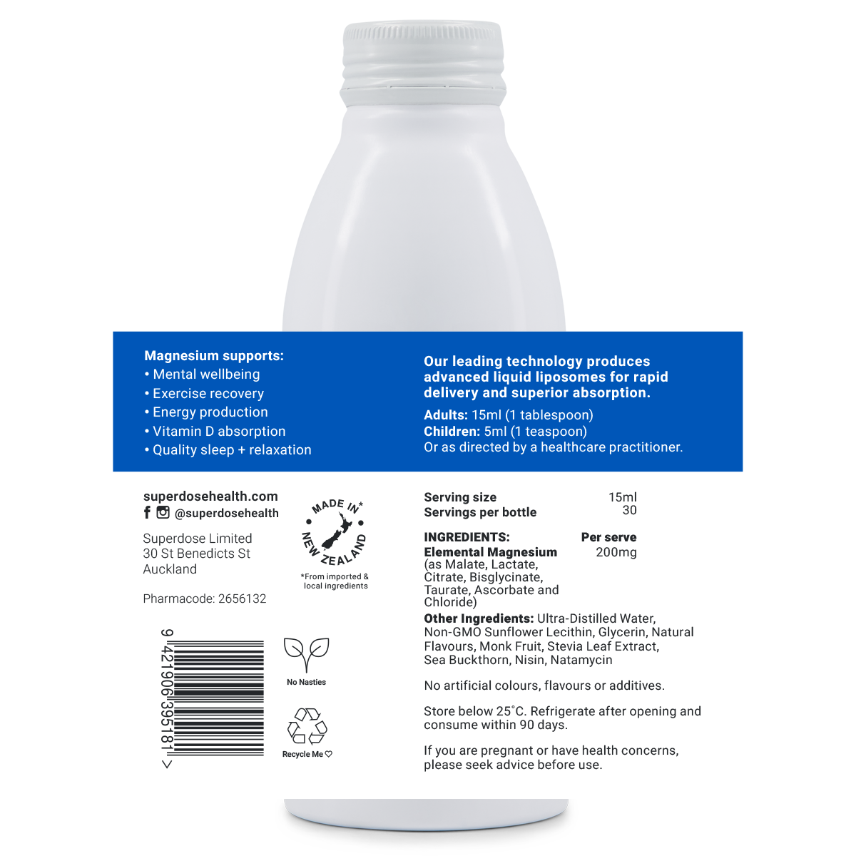 Superdose Magnesium Liposomal Magnesium Mag-7 Complex 200mg